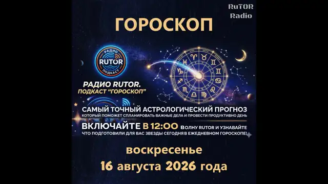16.08.2026 Подкаст ''Гороскоп''. Радио RuTOR