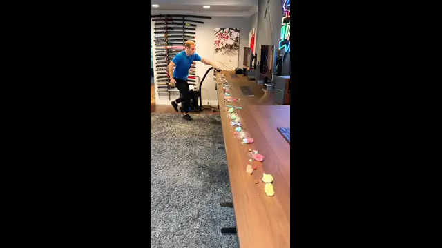 Speed cleaning our studio before our boss notices